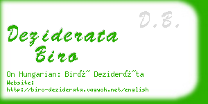 deziderata biro business card